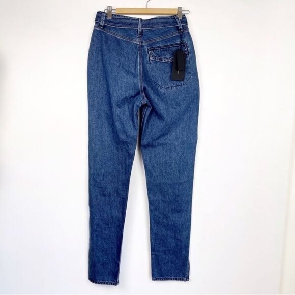RAG & BONE Mia Yoke Straight Leg Jeans belts tie at waist clean Vincent wash 27 - Picture 8 of 12